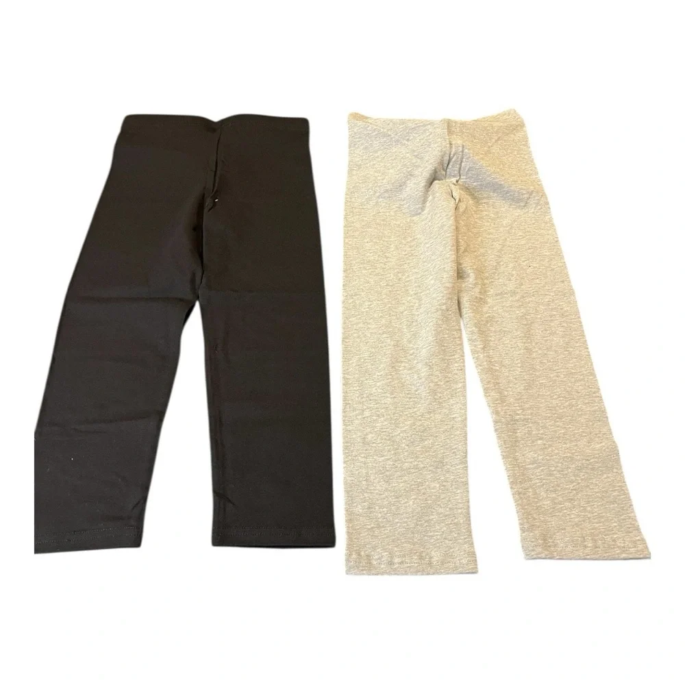 Old Navy 2-Pack Built-In-Tough Leggings – Gray‎ & Black – Girls Medium NWT
